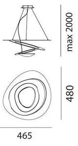 Artemide AR 1249010A - Lampada a sospensione dimmerabile su cavo PIRCE MICRO LED/27W/230V