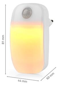 Nedis LNLW10WT - LED Luce di orientamento con sensore LED/0,55W/230V
