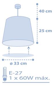 Dalber 82212T - Lampadario per bambini STAR LIGHT 1xE27/60W/230V blu