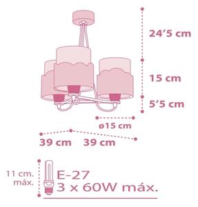 Dalber 61237S - Lampadario per bambini MOON 3xE27/60W/230V