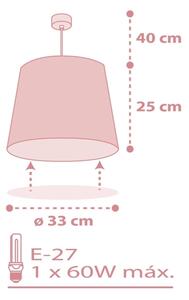 Dalber 82212S - Lampadario per bambini STAR LIGHT 1xE27/60W/230V rosa
