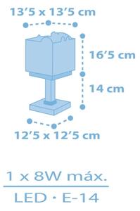 Dalber 63111T - Lampada per bambini JUNGLE 1xE14/8W/230V blu