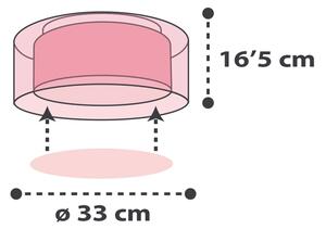 Dalber 41416S - Plafoniera per bambini CLOUDS 2xE27/60W/230V rosa