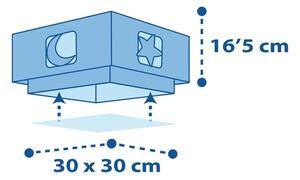 Dalber 63236T - Plafoniera per bambini MOONLIGHT 2xE27/60W/230V blu