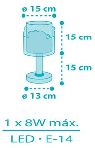 Dalber 61171T - Lampada per bambini WHALE DREAMS 1xE14/8W/230V blu