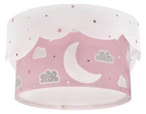 Dalber 61236S - Plafoniera per bambini MOON 2xE27/60W/230V rosa