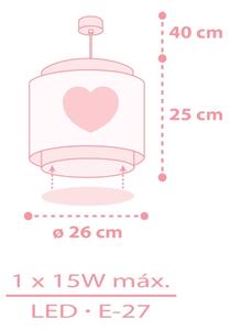 Dalber 76012S - Lampadario per bambini BABY DREAMS 1xE27/15W/230V rosa