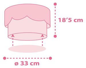 Dalber 61236S - Plafoniera per bambini MOON 2xE27/60W/230V rosa
