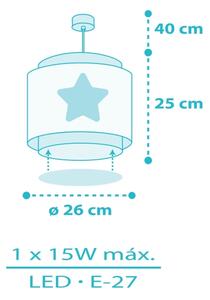Dalber 76012T - Lampadario per bambini BABY DREAMS 1xE27/15W/230V blu