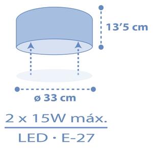 Dalber 42006T - Plafoniera per bambini COLOR LIGHT 2xE27/15W/230V blu