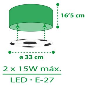Dalber 41736 - Plafoniera per bambini FOOTBALL 2xE27/15W/230V