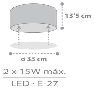 Dalber 42006E - Plafoniera per bambini COLOR LIGHT 2xE27/15W/230V bianco
