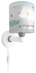Dalber 60629 - Lampada da parete per bambini RHICO AND CROCO 1xE27/15W/230V
