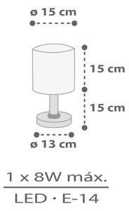Dalber 60621 - Lampada per bambini RHICO AND CROCO 1xE14/8W/230V
