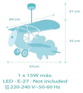 Dalber 54542 - Lampadario bambini LITTLE CROCODILE 1xE27/15W/230V