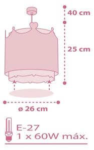 Dalber 61102 -Lampadario per bambini LITTLE QUEEN 1xE27/60W/230V