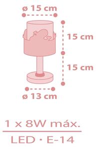 Dalber 61171S - Lampada per bambini WHALE DREAMS 1xE14/8W/230V rosa