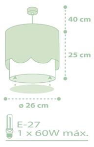 Dalber 61712H - Lampadario per bambini SWEET LOVE 1xE27/60W/230V verde