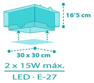 Dalber 63316 - Lampada da soffitto per bambini HAPPY JUNGLE 2xE27/15W/230V