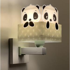 Dalber 63169H - Applique per bambini PANDA 1xE27/60W/230V verde