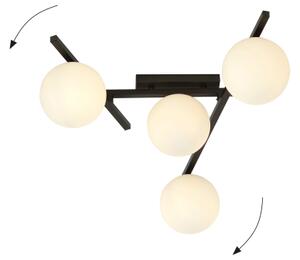 Plafoniera SMART 4xE14/10W/230V nero/bianco