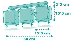Dalber 63443 - Plafoniera per bambini MERMAIDS 3xE27/60W/230V
