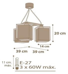 Dalber D-63394 - Lampadario per bambini GOOD NIGHT 3xE27/60W/230V