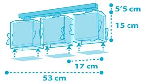 Dalber 63473 - Plafoniera per bambini BABY SHARK 3xE27/60W/230V