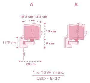 Dalber 64489 - Applique da parete per bambini LITTLE FRIENDS 1xE27/15W/230V