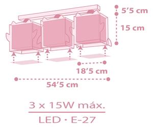 Dalber 64483 - Plafoniera per bambini LITTLE FRIENDS 3xE27/15W/230V