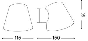 Ideal Lux - Applique da esterno GAS 1xGU10/28W/230V IP43 antracite