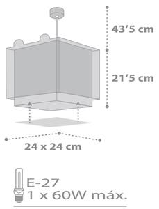Dalber 64572 - Lampadario per bambini LITTLE TEDDY 1xE27/60W/230V