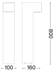 Ideal Lux - Lampada da esterno SIRIO 1xGX53/9W/230V 80 cm IP65 marrone