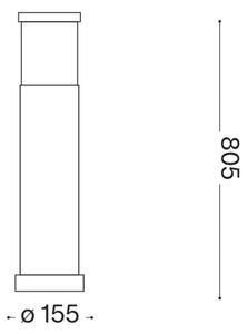 Ideal Lux - Lampada da esterno TRONCO 1xE27/42W/230V 80 cm IP65 marrone
