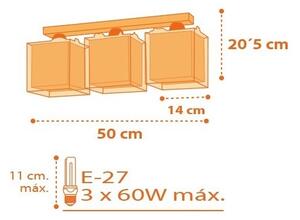 Dalber D-73453 - Plafoniera per bambini DINOS 3xE27/60W/230V