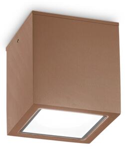 Ideal Lux - Faretto da esterno TECHO 1xGU10/20W/230V 15x15 cm IP54 marrone