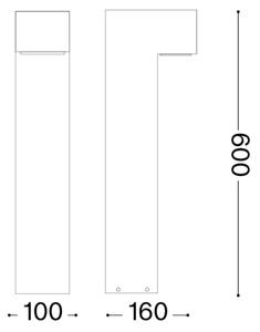 Ideal Lux - Lampada da esterno SIRIO 1xGX53/9W/230V 60 cm IP65 marrone