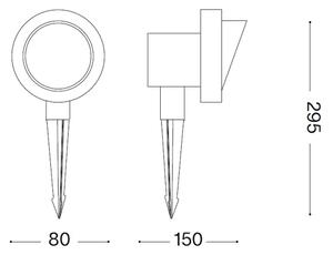 Ideal Lux - Lampada da esterno TERRA 1xGU10/28W/230V IP65 marrone