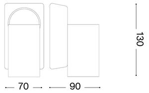Ideal Lux - Faretto da parete LED RUDY 1xGU10/7W/230V CRI 90 nero
