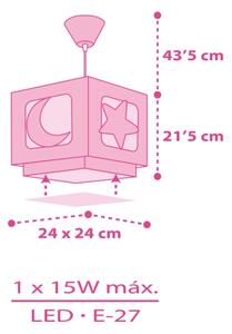 Dalber 63232S - Lampadario per bambini MOON LIGHT 1xE27/60W/230V
