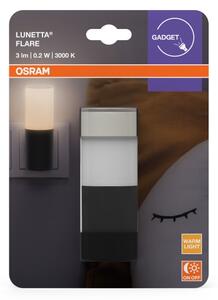 Osram - Luce notturna LED con sensore crepuscolare LUNETTA LED/0,2W/230V nera