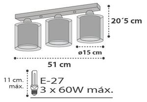 Dalber D-41413E - Plafoniera per bambini CLOUDS 3xE27/60W/230V