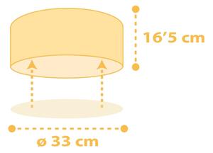 Dalber 82216A - Plafoniera per bambini STAR LIGHT 2xE27/60W/230V giallo