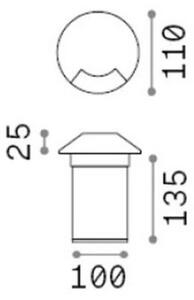 Ideal Lux - Faretto LED da incasso calpestabile ROCKET LED/3W/230V CRI 90 IP67 cromo opaco