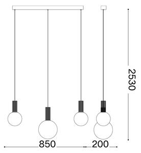Ideal Lux - Lampadario LED sospeso con cavo ODEON LED/20W/230V CRI 90 beige/bianco