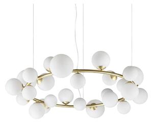 Ideal Lux - Lampadario LED a cavo PERLAGE 25xG9/3W/230V 110 cm oro/bianco