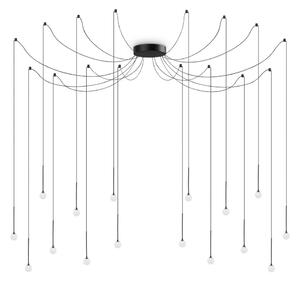 Ideal Lux - Lampadario LED su cavo LUCCIOLA 16xLED/16W/230V CRI 90 a ragno nero