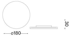 Ideal Lux - Applique LED da esterno PUNTO LED/9W/230V CRI, diametro 18 cm, IP54, nero