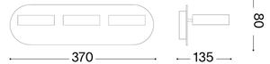 Ideal Lux - Faretto da parete LED OBY 3xLED/6W/230V CRI 90 bianco