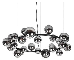 Ideal Lux - Lampadario LED a sospensione su cavo PERLAGE 25xG9/3W/230V 110 cm nero/fumé